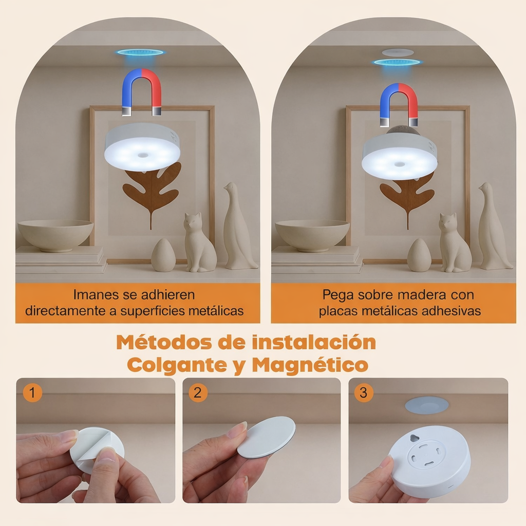 Luz LED RGB - Recargable - Magnética
